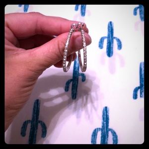 diamond hoop earrings